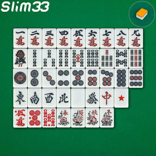 「Slim / スリムシリーズ専用（新）33mm牌【背色：黄】」【バラ牌】※2023年4月21日以降出荷分の仕様